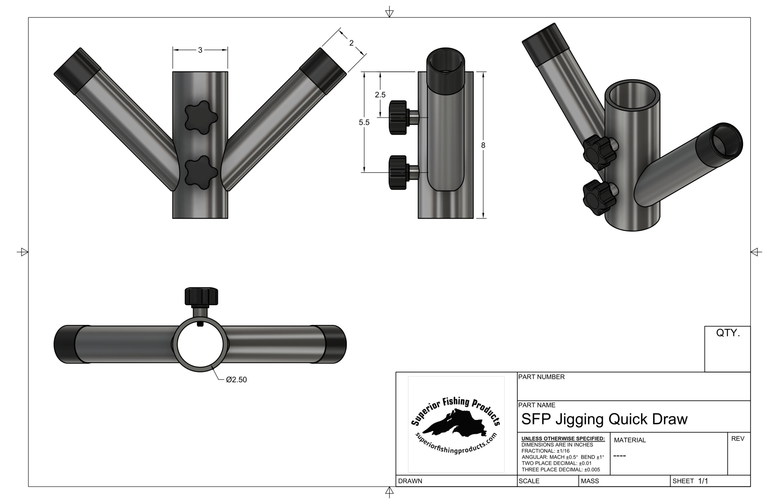 SFP Jigging Quick Draw Technical Drawing